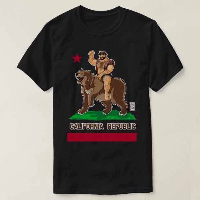 CALIFORNIA BEAR Classic TShirt T Shirt (Design framsida)
