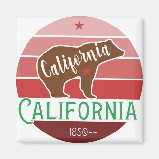 California Bear Flagga Magnet
