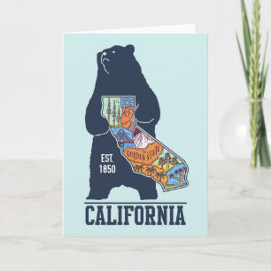 California Bear Golden State Card Kort