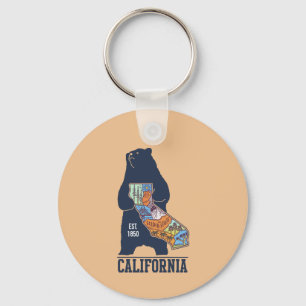 California Bear Golden State Nyckelring