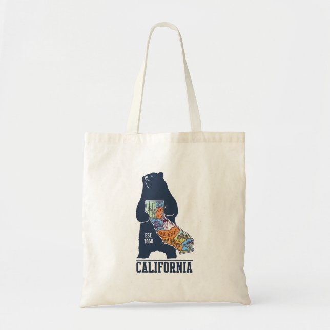 California Bear Golden State T-Shirt Tygkasse (Framsidan)