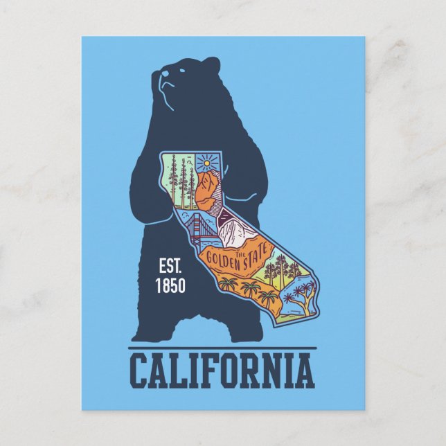 California Bear Golden State-vykort Vykort (Framsida)