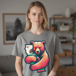 California Bear Hug Grizzly Graphic T Shirt