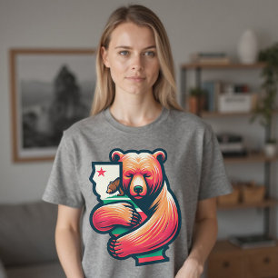 California Bear Hug Grizzly Graphic T Shirt