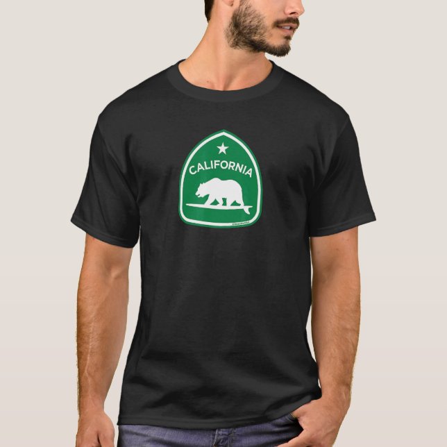 CALIFORNIA BEAR PÅ Kuststatens högborg T Shirt (Framsida)