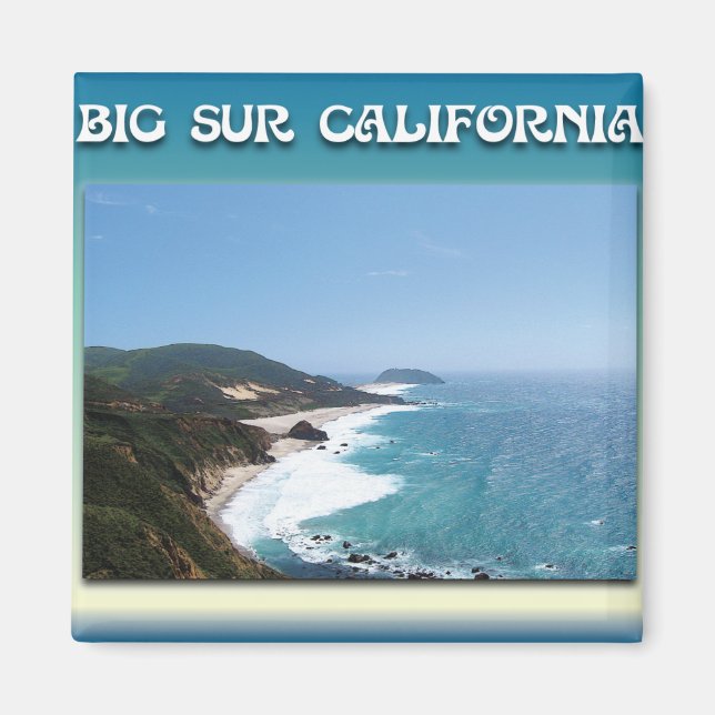 California Big Sur Ocean View II Magnet (Framsidan)