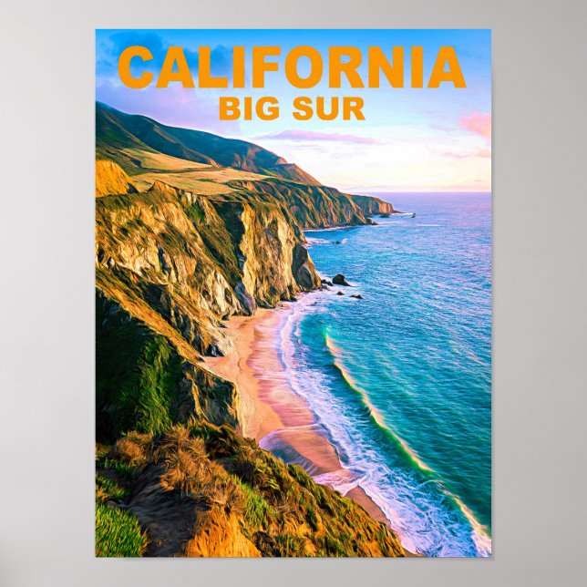 California Big Sur Travel Poster (Framsidan)