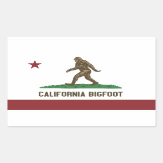California Bigfoot Rektangulärt Klistermärke