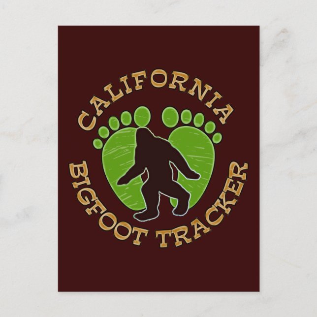 California Bigfoot Tracker Vykort (Framsida)