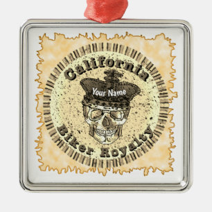 California Biker Julgransprydnad Metall