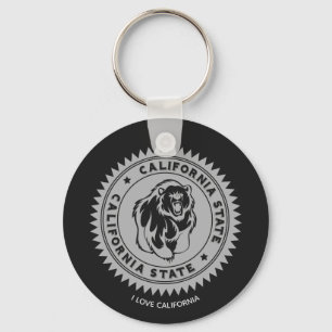California Black Bear Keychain Personlig Nyckelring