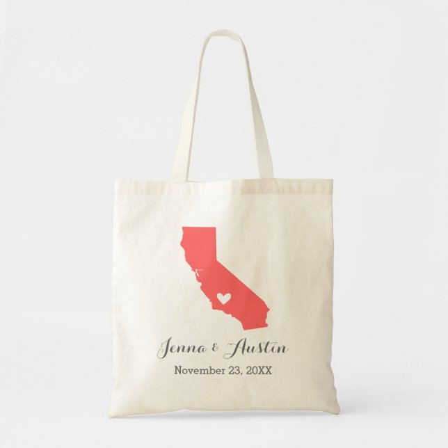 California Bröllop Välkommen Tygkasse (Framsidan)