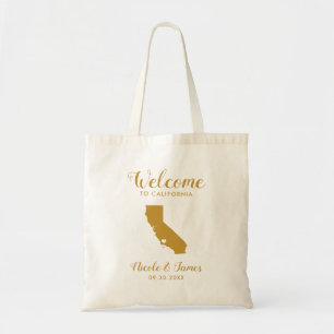 California Bröllop Welcome Bag for Hotel Guests Tygkasse