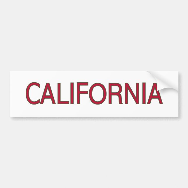 California Bumper Sticker Bildekal (Framsidan)