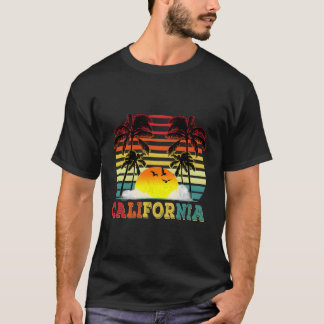 California Ca 70'S Palm Trees Surfing T Shirt