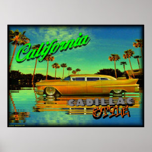 california cadillac stil poster