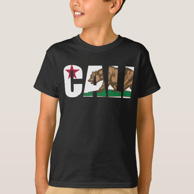 California Cali Flagga Tee Shirt (Framsida)