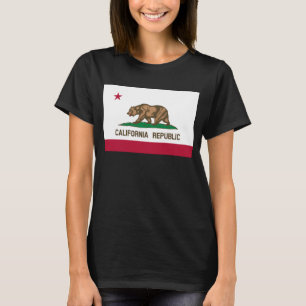 California Cali Republic Bear Flagga, US Stater T- T Shirt