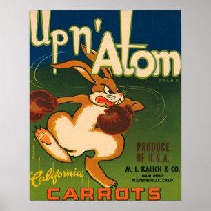 California Carrots Låda Label Poster