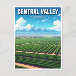 California Central Valley Vykort