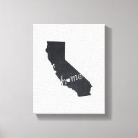 California Chalkboard Home State Karta