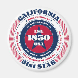 California Circle Typography Souvenir Magnet