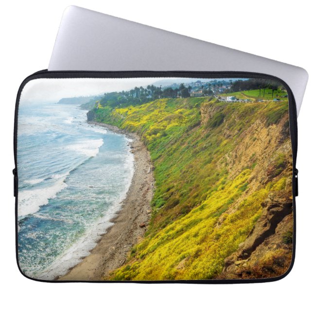 California Coastal Cliffs Pacific Ocean Art Print Laptop Fodral (Framsidan)