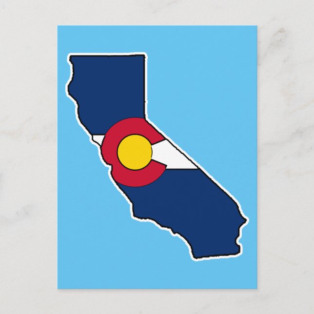 California Colorado flagga vykort (Framsida)