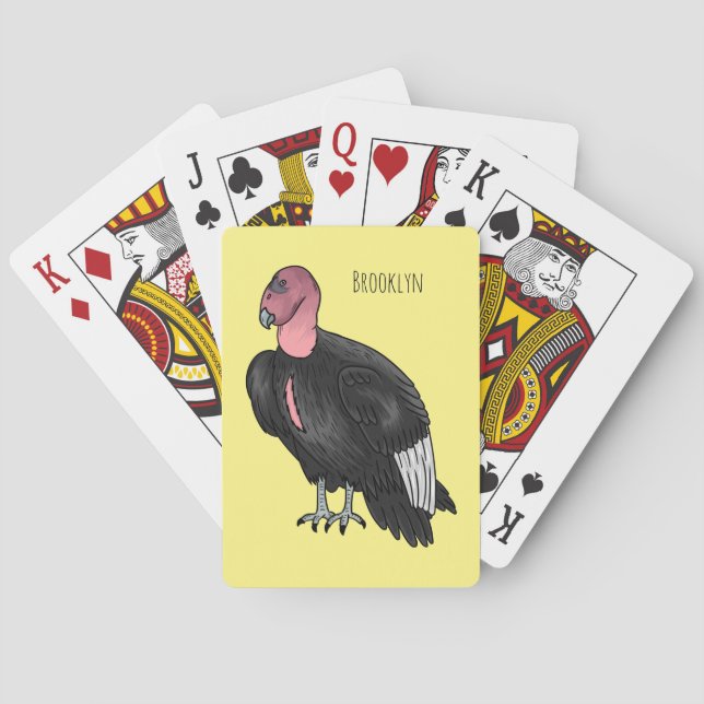 California condor bird cartoon illustration  casinokort (Baksidan)