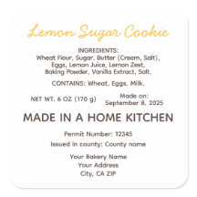 California Cottage Food Law Citronsockerkakor
