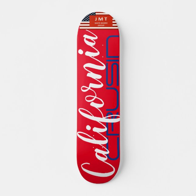 CALIFORNIA CRUISIN JMT 7 3/4-tums Skateboard Deck (Framsida)