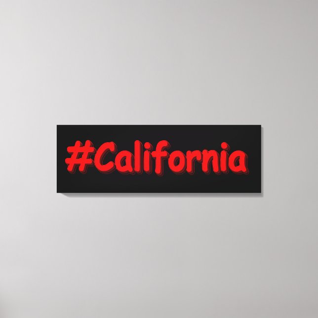 "#California " Cute Design. Köp nu Canvastryck (Framsida)