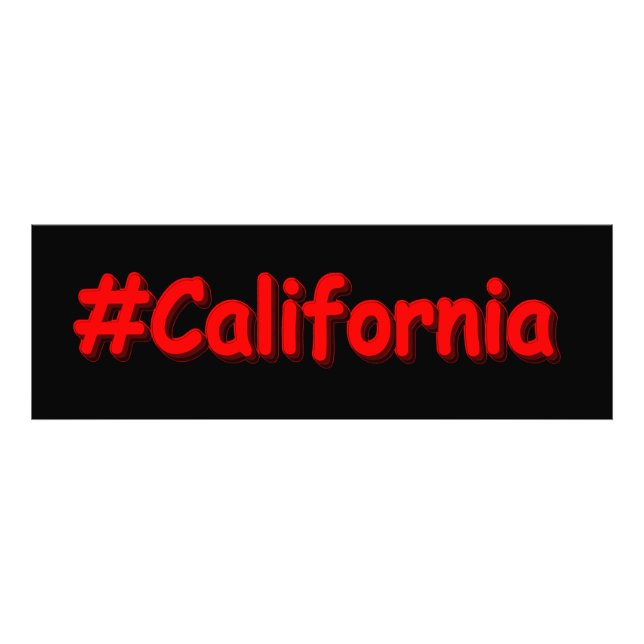 "#California " Cute Design. Köp nu Fototryck (Framsidan)