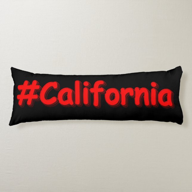 "#California " Cute Design. Köp nu Kroppskudde (Framsidan)