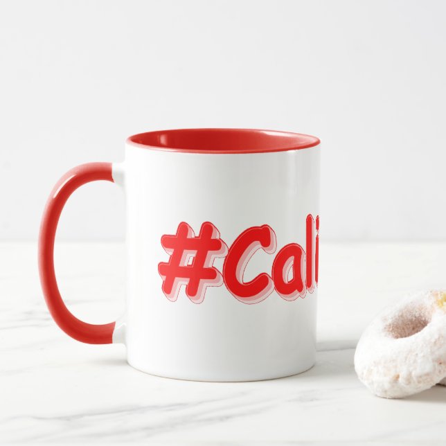 "#California " Cute Design. Köp nu Mugg (Med munk)