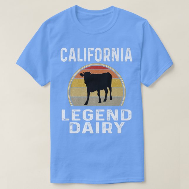 California Dairy Farmer Legend Dairy Cow Cattle Fu T Shirt (Design framsida)
