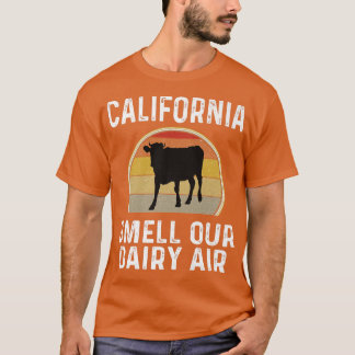 California Dairy Farmer Smell Vår Dairy Luft Retro T Shirt