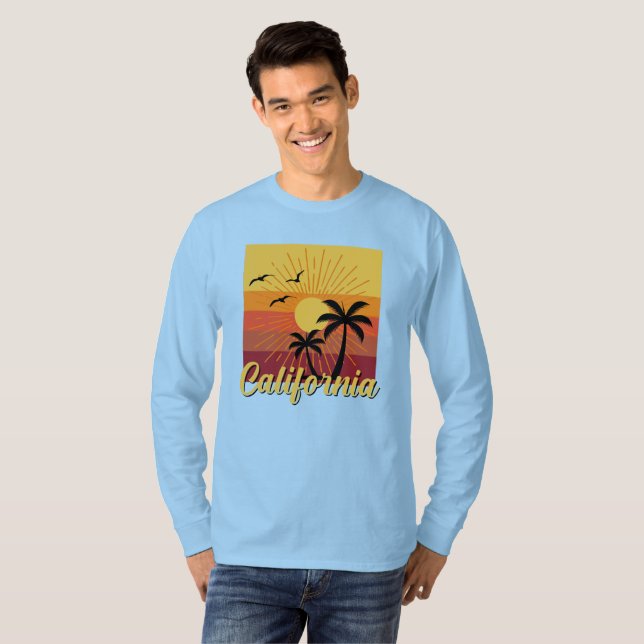 California Design - Basic Långärmad T-Shirt (Hel framsida)