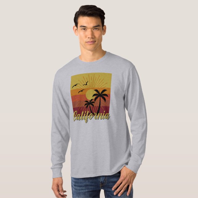 California Design - Basic Långärmad T-Shirt (Hel framsida)