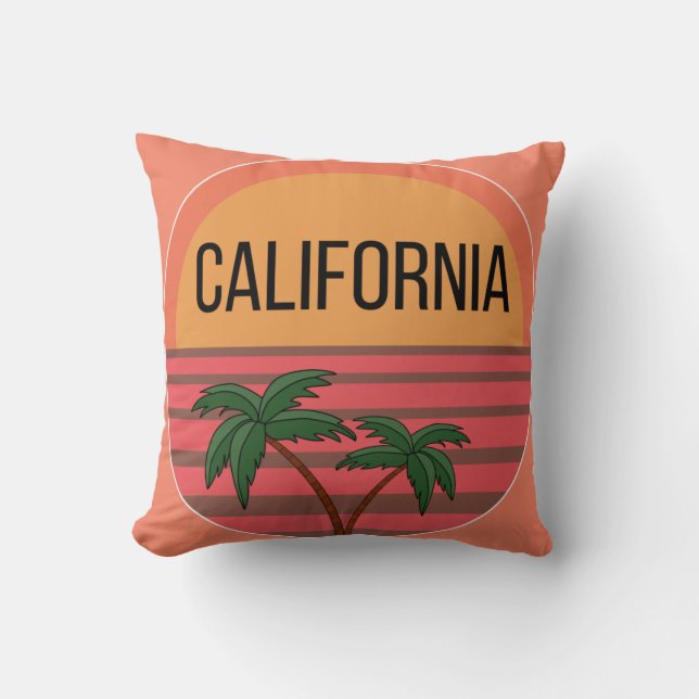 California Design Gift Ideas Sunset Handflatan Kudde (Framsida)