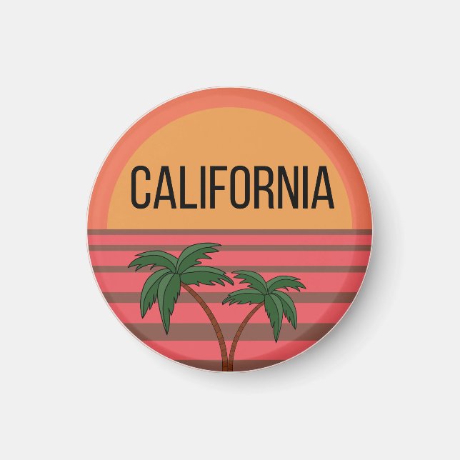 California Design Gift Ideas Sunset Handflatan Magnet (Framsidan)