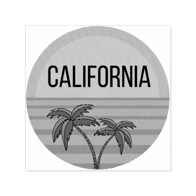 California Design Gift Ideas Sunset Handflatan Självfärgande Stämpel (Design)