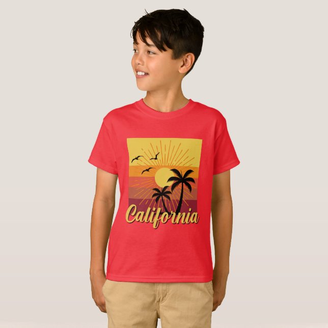 California Design - Kids Basic T-Shirt (Hel framsida)