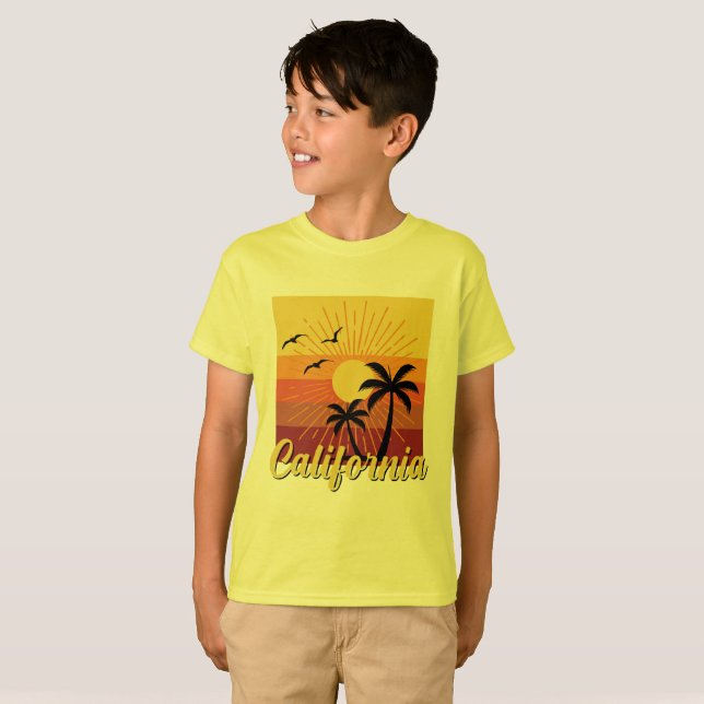 California Design - Kids Basic T-Shirt (Hel framsida)