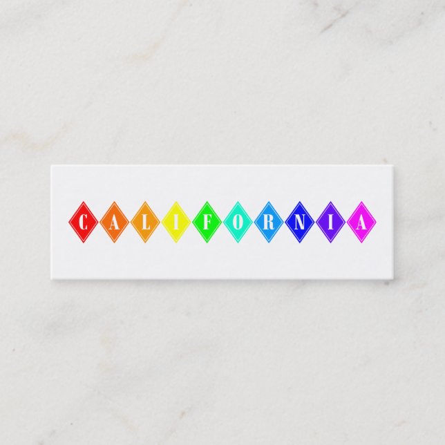california-diamanter mini visitkort (Framsida)