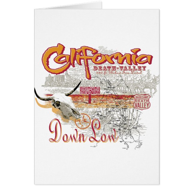 California Dödsdalen Hälsningskort (Framsidan)