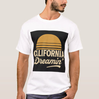 California Dreamin’ Retro Sunset Des T Shirt