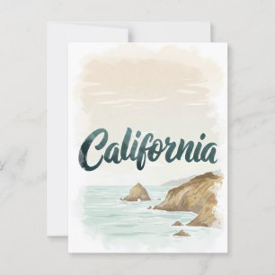 California Dreaming Postcard - Vintage resor Vibe Vykort