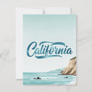 California Dreaming Postcard - Vintage resor Vibe Vykort