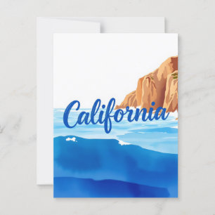 California Dreaming Postcard - Vintage resor Vibe Vykort